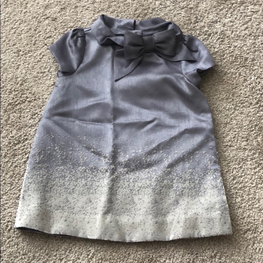 Gray Janie and Jack dress with velvet details